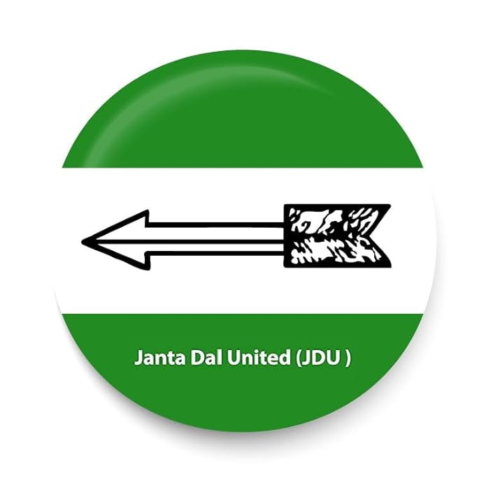 PEACOCKRIDE Janata Dal (United) I Nitish Kumar I JDU I Pin Badge Multicolor